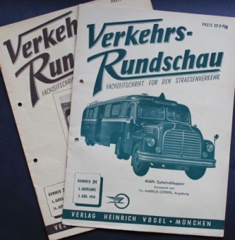 "Verkehrs-Rundschau" Traffic-Magazine 1950 two issues (7600)